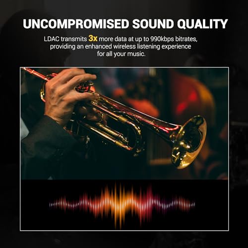 Image of OneOdio Focus A5 Wireless Over-Ear Headphones, Hybrid Active Noise Cancelling, 75H Playtime, Hi-Res LDAC Wireless Audio, Bluetooth 5.4, Built-in Mic for Clear Calls, Low Latency Game Mode