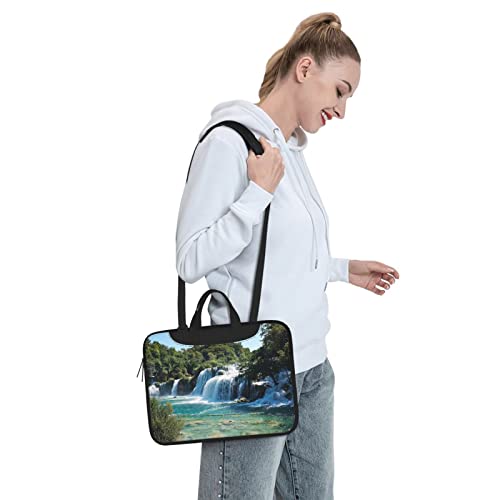 Maletín para portátil unisex con diseño de cascadas miniatura 3