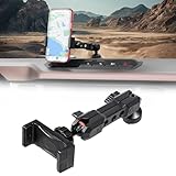 JAKISIMA Bronco Phone Holder Car Phone Mount for 2021-2026 Ford Bronco 2/4 Door, 360° Adjustable, Dashboard Cell Phone Holder, Aluminum Car Phone Holder Mount, Black