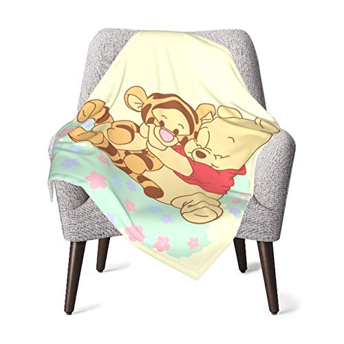 Winnie Pooh Bear Baby Blankets Ultra Soft Crib Bedding Set Toddler Quilt Kids Lightweight Blankets for Home Outdoor Travel
