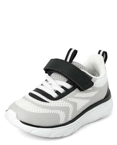 The Children's Place,Baby Boys and Toddler Everyday Casual Sneakers,Grey Running,Toddler,5