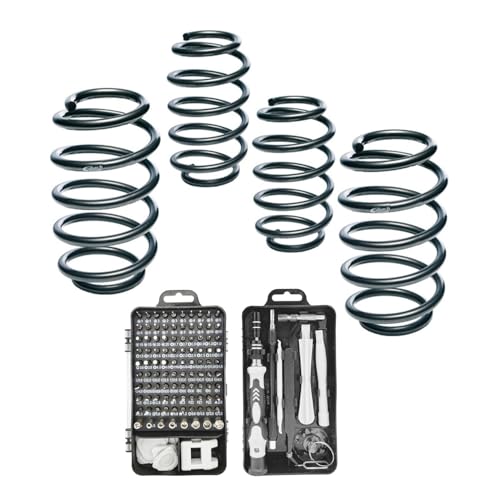 Eibach Pro-Kit - Muelles para bajar la suspensión E10-15-021-02-22 compatibles con VW Golf VII 5G1, Audi A3 8V1 8VK, Seat Leon 5F + juego de destornilladores de 115 piezas