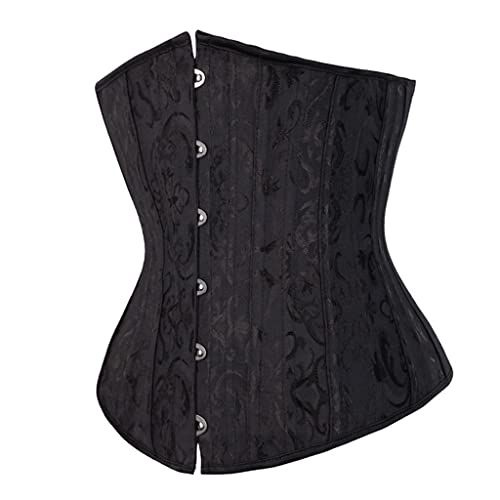 Geltdn Women's Two-Wear 26-Piece Jacquard Steel Corset, Belly Waist Waist And Body Corset (Color : A, Size : M Code) #TOP1