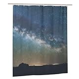 WOPQS Cortina de ducha con cielo estrellado en el espacio exterior, 152 x 183 cm, suministros de baño, uso diario, decoración del hogar