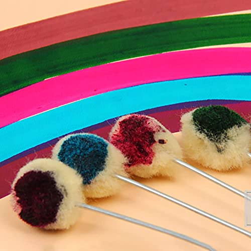 25Pcs Wool Daubers Ball Brush Leather Dye Applicator Tool With Metal Handle For Diy Crafts Projects Leather Dye Staining Shoe Shine Polish #TOP3
