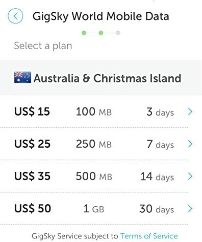 Miniatura 8 de gigsky tarjeta SIM con 4G LTE3G 100MB Plan de datos móviles para viajes internacionales usando Unlocked iPhone, iPad, teléfonos Android y tabletas