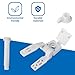 Plastic Toilet Seat Hinge Replacement Universal Toilet Seats Bracket Hardware Lavatory Seat Hinge Bolts Screws with Nuts Lavatory lid Fastener Parts Kit for Top Mount Commode Seats Hinges (White)