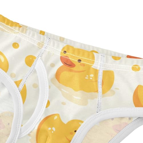 KLL Cute Yellow Rubber Ducks Ducklings Soap Little Boys Soft Nighttime Underwear Breathable Undies4