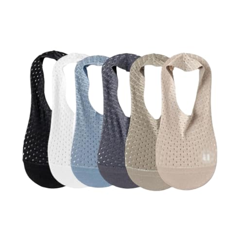 ILZMMAU 6Pairs Ultra Thin Socks Non Slip No Show Socks,Invisible Ice Silk Breathable Socks for Women Men,Ice Silk Mesh Socks (6pcs,one Size)
