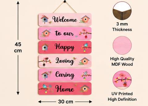 Image of Motivational Quote Wall Hanging for Home Decor | What You Think You Become, What You Feel You Attract, What You Imagine You Create MDF Wooden Wall Art | Office, Living Room & Meditation Decor (WH-42)