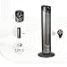 Produktbild TECVANCE Tower Fan PLUS - Turmventilator mit Fernbedienung, Säulenventilator leise, 80° Oszillation (schwenkbar), Standventilator mit Timer, 86 cm x 31 cm, Grau