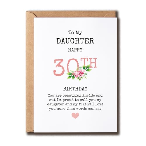 ALDDesigns To My Daughter Happy 30th Birthday Card