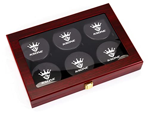 Hockey Puck Display Case Shadow Box with Locks for Hockey Puck (Balls not Included) (Red,6) - Thumbnail 4