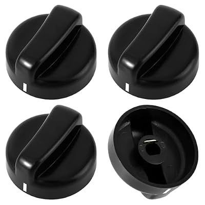 Lconvicely 4-Pack D-Shape Heater Knob Replacement – Universal Patio Heater Replacement Parts for Gas Fireplaces, Fire Pits & Grills – Durable, Easy to Install for Most Patio Heaters and Gas Fireplaces
