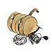 Fishing Reel Gear Bag, Double Layer Polyester Round Fishing Reel Storage Bag Fishing Tackle Pouch Fly Reels Protective Case Fishing Tackle Bag Fishing Reel Protective Case Fishing Storage Bag Pouch