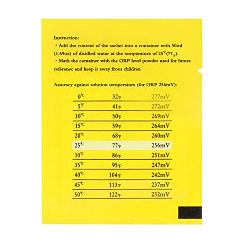 Pufferlösung Pulver ORP für Testmessgerät Messung Kalibrierung Redox Potentialanalysator Teststift Einfache Bedienung für Home ORP Buffer