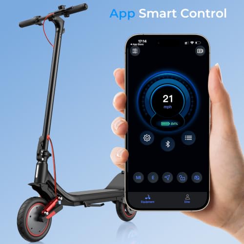 Image of Electric Scooter - Electric Scooter Adults, 500W /1000W /1200W Motor, 18 /21 /25 MPH, 21 /28 Miles Max Range, APP Control, Double Braking Systems, 8.5 inch /10 inch Tire, Foldable E-Scooter