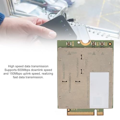 Módulo LTE 4G XUMIUZIY EM7511, 600 Mbps descarga / 150 Mbps subida, interfaz M.2 PCIe, compatible con laptops, soporta GLONASS, BeiDou, Galileo y GPS miniatura 4