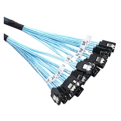 8 Pcs Sata 3.0 to Sata 3.0 Cable S/AS 7Pin 6Gbps Data Cord 0.5m miniatura 4