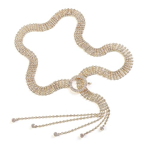 Gnbzxce Waist Chain Belt For Women Waist Chain Belly Chain Waist Chain Rhinestones Belt Beach Belly Chain For Dress