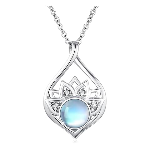 Collier Lotus en Pierre de Lune OHAYOO Cover