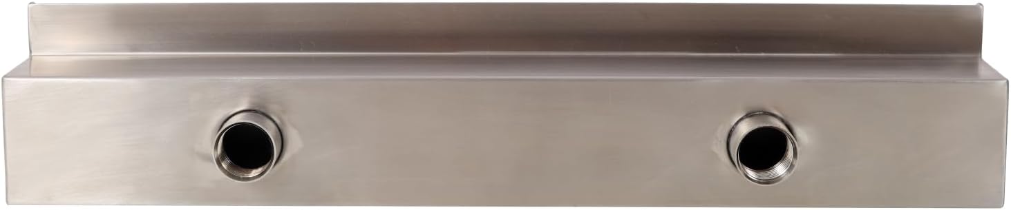 Pool Fountain Stainless Steel Silver Serene Retreat Waterfall Outdoor Garden Pond Elegant Decor