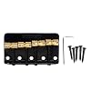 Wilkinson WBBC Brug met Messing Zadels voor J/P-stijl Basgitaar,Zwart