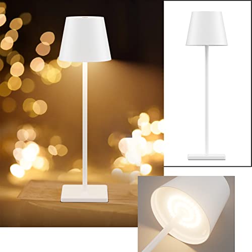 Howskys HT010-WHITE-2 Pack White Cordless Table Lamp,5500Mah Battery Powered Table Lamp,3W Touch Rechargeable Battery Table Lamp 3000K Warm White,Ip54 Indoor/Outdoor Table Lamp thumb #6