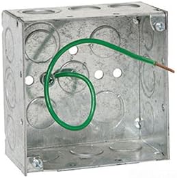 4SB-50/75-PT 4" Sq.Box 1-1/2" Deep, 1/2" K.O. Fb BRAC.-Welded W/Pigtail