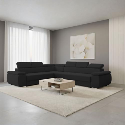 FORNIRO 24 Dantino Ecksofa mit Schlaffunktion und Bettkasten -...