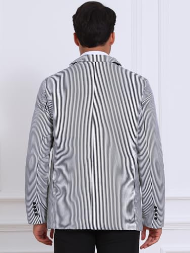 Lars Amadeus Stripes Blazer for Men's Single Breasted Sport Coat Business Striped Suit Jacket3