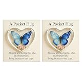 YUGSHNKFC Geschenk Und Ermutigungskarte „Butterfly Hug“ Mit Nachrichtenbereich Für Geburtstage Abschlussfeiern Und Den Täglichen Gebrauch Als Mitbringsel