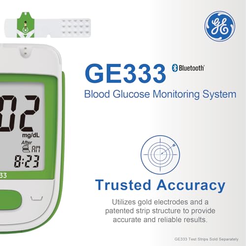 GE333 Blood Glucose Monitoring System | Glucometer | Auto Coding | 5-Second Results | Bluetooth Rightest Care App Connection | Easy-to-Read Display - Image 5