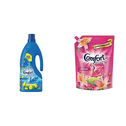 Image of Comfort After Wash Morning Fresh Fabric Conditioner, 1.6 L & After Wash Fabric Conditioner Pouch - 2 l Combo