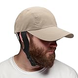 Generisch Sombrero de surf y sol con correa para la barbilla, impermeable, con correa para la barbilla y protección UV UPF50+, sombrero de surf flotante para sombra, remo, senderismo, caqui, L