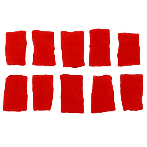 ARTIBETTER 10Pcs Dedeiras Dedos Vermelhos Capa Luva Extender Mangas Mangas Dedo Ponta Do Dedo Polega
