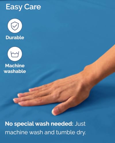 Image of CGK Linens 2 Pack Extra Deep Twin Fitted Sheets - Denim Blue
