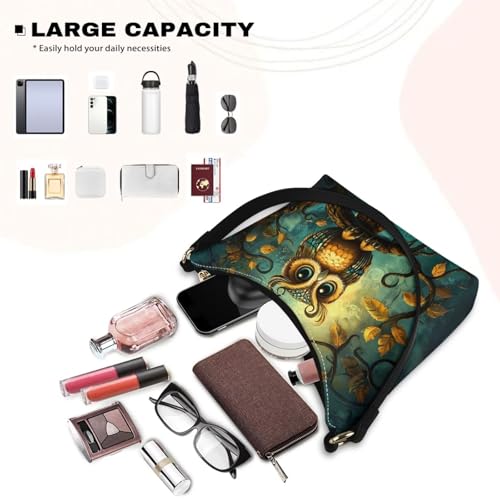 Image of Handbag for Women Leather Underam Shoulder Bag with Zipper Fashion Work Purse Waterproof Travel Wallet