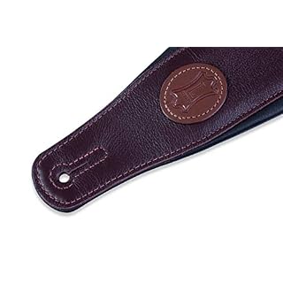 Levy's Leathers MSS2 Vêtement de sangle de guitare en cuir Small Medium Large X-Large 2X-Large bordeaux – Image 2