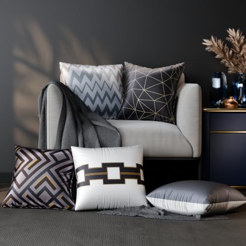 Image of Stoa Paris Cushion Cover Set of 5, Home Decor for Sofa, Bed & Living Room, Digital Printed Cushion Cover 16 Inch x 16 Inch, Soft Touch Finish, Hidden Zip Closure, Ophelia's Mirage - Ophelia