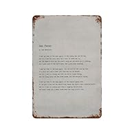 NOT FADE: Waterproof, Non-glare, Clean simple and Colorfast.Manufactured With Folded Edges for Safety and Stability. IRON MATERIAL: The retro tin sign is made of quality iron material, durable and waterproof, fade-resistant, retro fashion, with some ...