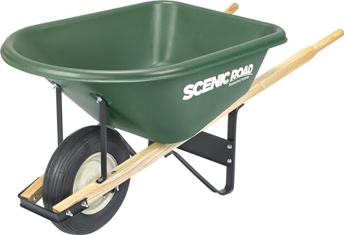 VULCAN BOX-6SSF-OR 34473 Parts with Flat Fire Tire for 6 Cubic Feet Steel Wheel Barrow