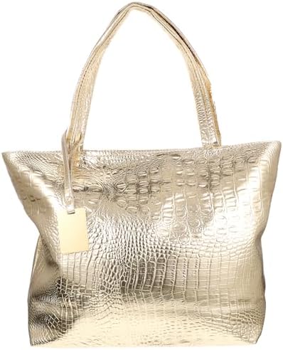 Bolso Grande Mujer Bolso De Mano De Pu Con Patrón Cocodrilo Bolsa...