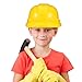 SEWACC 5pcs Construction Hat Toy Yellow Plastic Hard Hats Party Dress Up Plaything