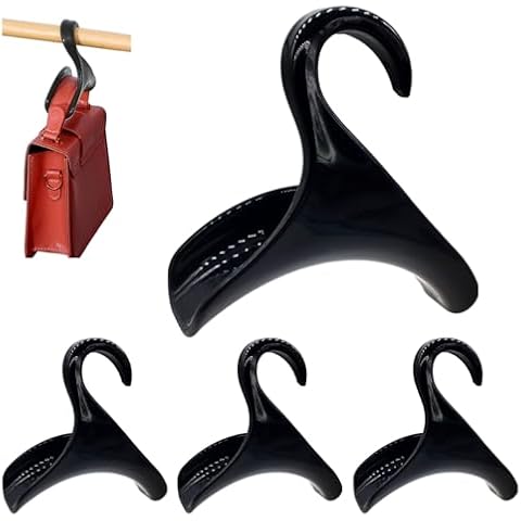 SEEBRIDER Purse Hanger, Purse Holder for Closet Black Backpack Hanger Hook for Organizer Storage Purses Tote Bag Backpacks Handbags(4 Pack) Cover
