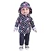 Uteruik Ropa impermeable de muñeca para 46cm/18in American Girl Doll Casual Outfits - Abrigo y pantalones sombrero traje accesorio, 3pcs/set (#B)