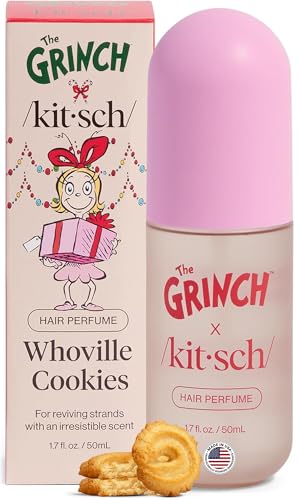 Kitsch Hair Perfume for Women - Clean Deodorizing & Patented Odor-Eliminating Technology Hair Spray & Body Mist - Freshen Hair Body & Pillows - Warm Cookie-Scented Hug - 50mL