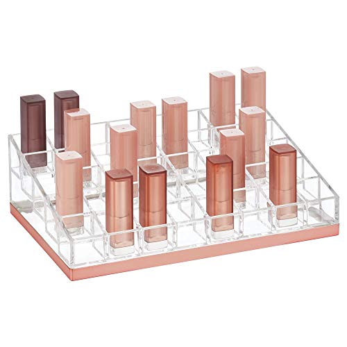 mDesign praktischer Lippenstift Organizer – dekorative Kosmetik Aufbewahrungsbox für Nagellack und Lippenstift – Ablage…