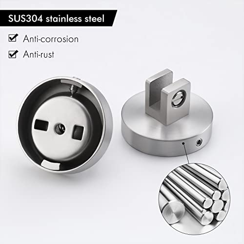 Kes Glass Shelf For Bathroom 16 Inches Bathroom Shelf With Tempered Glass Wall Mount Sus 304 Stainless Steel Brushed Finish, A2024S41-2 #TOP2