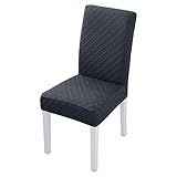 jacquard schwarz blau 【Universal Fit Sitzbezüge】Bezüge Stretch gelten für die meisten normalen Stühle, z. B. Parsons Kitchen Dinning Charis, Rückenhöhe [20-24 Zoll (50-60 cm)]; Sitzlänge [14-20 Zoll (36-50 cm)]; Sitzbreite [14-20 Zoll (36-50 cm)]. Messen Sie vor dem Kauf die Größe Ihres eigenen Stuhls und dann unsere Referenzgröße.